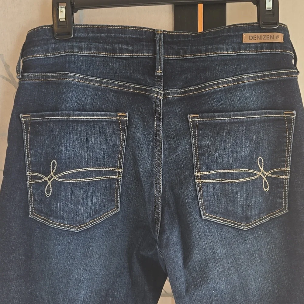 Denizen From Levis Women's Modern Boot Cut Dark Blue Denim Jeans Size 10 - Picture 7 of 12